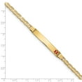 thumbnail image 3 of 14K Yellow Gold bracelet Medical Anchor Alert Red 7 in 6.5 mm 4.5, 3 of 3
