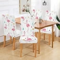 thumbnail image 6 of Chair Cover 4 Pack Removable Dining Chair Protectors Washable Chair Slipcovers Seat for Home Wedding Decor Cute Flamingo Pattern, 6 of 6