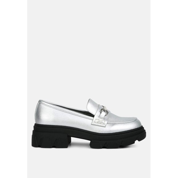 Darlina Metallic Platform Loafers