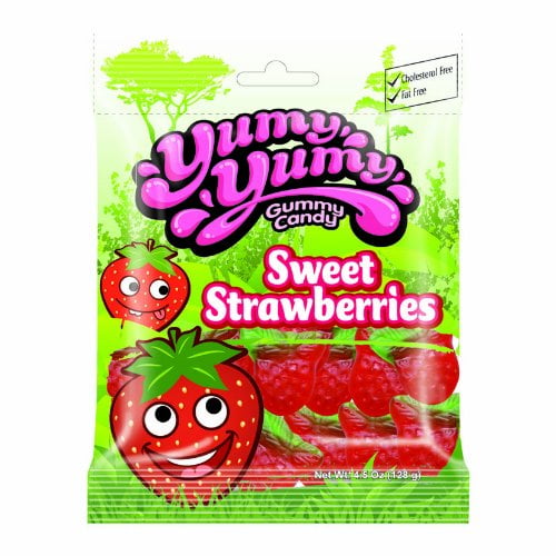 YUMMY YUMMY SWEET STRAWBERRIES GUMMY CANDY (HALAL) 1.99 Home
