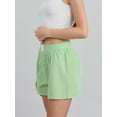 thumbnail image 6 of Elippeo Women Striped Shorts  Elastic Waist Summer Casual Shorts Streetwear for Daily Date, 6 of 8