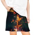 thumbnail image 2 of Tdoqot Girls Bermuda Shorts with Pockets- Summer Printed Casual Soft Kids Play Shorts Black Size 7-8, 2 of 5
