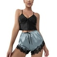 thumbnail image 1 of Gibobby Conjunto de pijama Camisón para mujer, lencería de satén, lencería Sexy, camisón, conjuntos de dormir, ropa de dormir Sexy, conjuntos de pijama(Azul claro,XL), 1 of 4