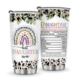 thumbnail image 1 of Jekeno Daughter Tumbler With Lid 20oz Christian Gifts For Women Faith Theme Gifts Stainless Steel Coffee Cup 20oz Glitter Leopard Rainbow,Graduation Birthday Christmas Gifts from Adult, 1 of 6
