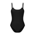 thumbnail image 3 of Wyobmus Women's Tank Top Bodysuit Slim Fit Stretchy Scoop Neck Sleeveless Body Suit Tummy Control Low Back Ribbed Body Shaper B-Black, 3 of 5