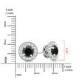 thumbnail image 6 of Natalia Drake 1.50 - 2 Cttw Black Diamond Halo Stud Earrings for Women in Rhodium Plated Sterling Silver, 6 of 6