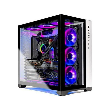 Skytech PRISM II Gaming PC Desktop – AMD Ryzen 9 5900X 3.7 GHz, RTX 3090 24GB GDDR6X, 1TB NVME Gen4 SSD, 32G DDR4 3600 RGB, 1000W GOLD PSU, 360mm AIO, RGB Fans, AC Wi-Fi, Windows 10 Home 64-bit