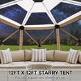 thumbnail image 6 of COBIZI 12x12 Pop-up Gazebo Screen Canopy with 5 Sidewalls and Mosquito Nettings for Camping, Tent Instant Screened House with Carrying Bag and Ground Stakes, Khaki(Upgraded), 6 of 9