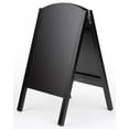 thumbnail image 1 of Black A-Frame Chalkboard Sidewalk Sign with Slide-out 18x26 Black Boards for Easy Updating, for Wet Erase and Traditional Stick Chalk - Wood (AF1826RBKES), 1 of 1