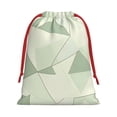 thumbnail image 3 of Super Soft Fabric Gift Bag Contraction Free Bag Mouth Pull Rope Design Red Ribbon Mouth For The Festival Palegreen Geometric Lines_3 Small, 3 of 8