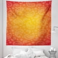 thumbnail image 1 of Orange Tapestry, Ombre Colored and Themed Image with Blank Frame and Floral Patterns, Fabric Wall Hanging Decor for Bedroom Living Room Dorm, 5 Sizes, Orange and White, by Ambesonne, 1 of 1