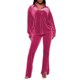 thumbnail image 2 of Puntoco nueva moda para mujer cordón Color sólido terciopelo denso Micro cuerno tops conjunto de dos piezas liquidación Puntoco Puntoco-3758, 2 of 6
