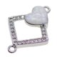 thumbnail image 2 of Collar con colgante de dije adorable y accesorios Platino + blanco, 2 of 6