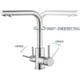 thumbnail image 4 of Grifo de cocina de 3 vías - Giratorio 360° - Mezclador con filtro de agua 3 en 1 - Grifo de agua potable con 2 palancas - Grifo de tres vías, 4 of 4