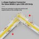 thumbnail image 2 of 3 Set Conector COB de 8 mm Conector de Esquina/en Forma de L de 8 Piezas, Conectores Sin Espacios de 2 Piezas para Tiras de Luces LED COB, NO para Luces de Cinta de 10 mm, 2 of 7