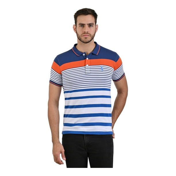 PLAYERA POLO DE MODELAJE FRANJAS MULTICOLOR3034-RPOLO-F M HPC POLO