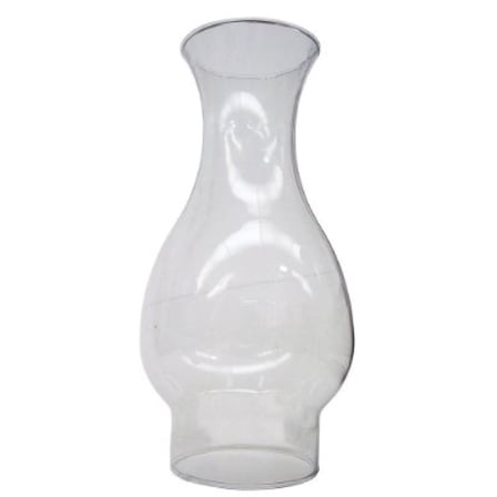 Glo-brite Clear Glass Smooth Top Oil Lamp Chimney 2 7/8" OD Base x 8 3/8" High