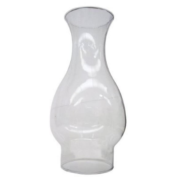 Glo-brite Clear Glass Smooth Top Oil Lamp Chimney 2 7/8" OD Base x 8 3/8" High