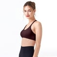 thumbnail image 5 of DREAM SLIM Womens 3 Pack Cross Back Strappy Sports Bra Comfort Medium Impact Bralette Wireless Yoga Workout Bras, 5 of 7