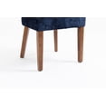 thumbnail image 3 of Set of 2 Farmhouse Style Dining Chairs, Durable Beige Linen Upholstered Accent Chairs with Sturdy Hardwood Frame，Blue, 3 of 7