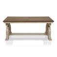 Furniture of America Dodd Transitional Wooden Rectangular Coffee Table, Oak/Antique White ...