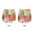 thumbnail image 3 of Yiaed Succulent And Cactus Print Women's Running Shorts with Liner 3 Zipper Pockets Elastic Workout Athletic Gym Yoga Shorts-Large, 3 of 7