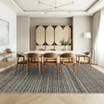 thumbnail image 2 of FairOnly Grey 8'x10'Modern Striped Machine Washable Non Slip Area Rug for Bedroom Ultra Thin&Soft Low Pile Indoor Rug for Living Room Kitchen Dinning Room, 2 of 7