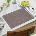 thumbnail image 6 of Placemats Set of 8 for Dining Table, Table Placemats, Rectangular PVC Vinyl, 18"x12" - Brown Gold, 6 of 7
