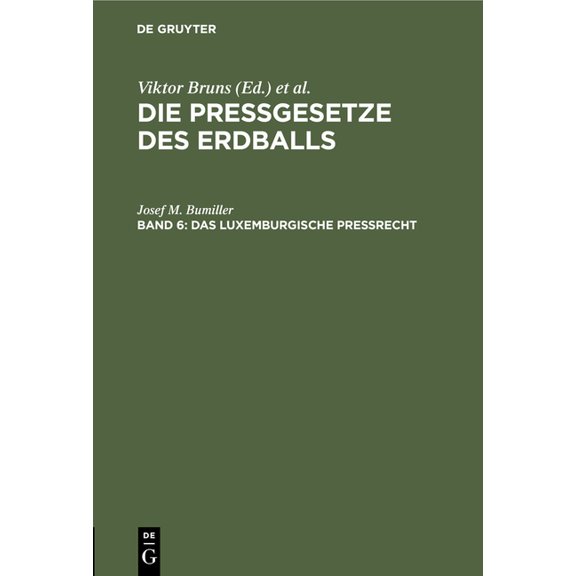 Das Luxemburgische PreÃrecht, (Hardcover)