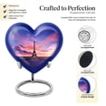 thumbnail image 3 of Eifil Tower Pink Sky View Memorial Urns And Keepsakes For Ashes - Religious Urns For Human Ashes - Small Keepsake Urns For Human Ashes - Funeral Heart Shaped Urns For Ashes (Size - 3inch, 1Pcs), 3 of 5