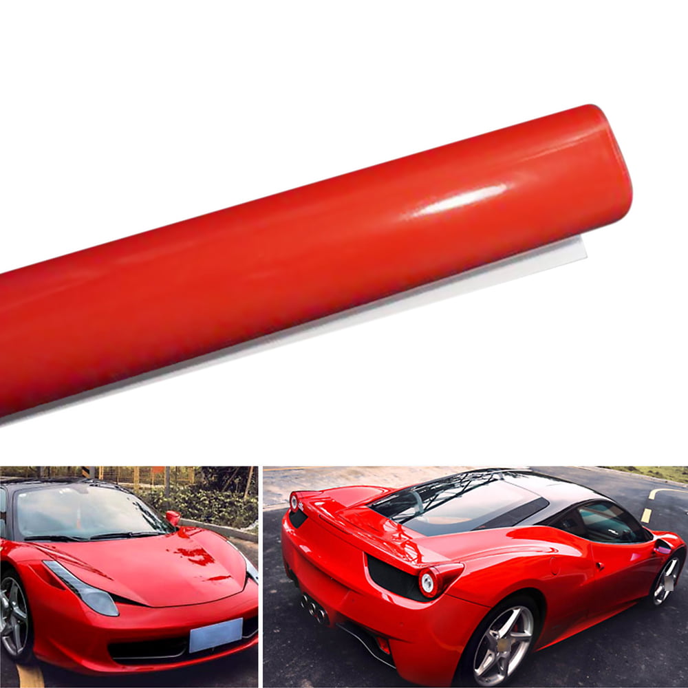 *Premium Red Chrome Car Vinyl Wrap Sticker Decal Air Release Bubble Big Cut 