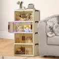 thumbnail image 4 of Foldable Storage Cabinet-Dark -4 Layer, 2 colors, 4 of 6