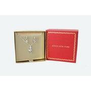 Jones York Silver-Tone Snowman Pendant And Earrings