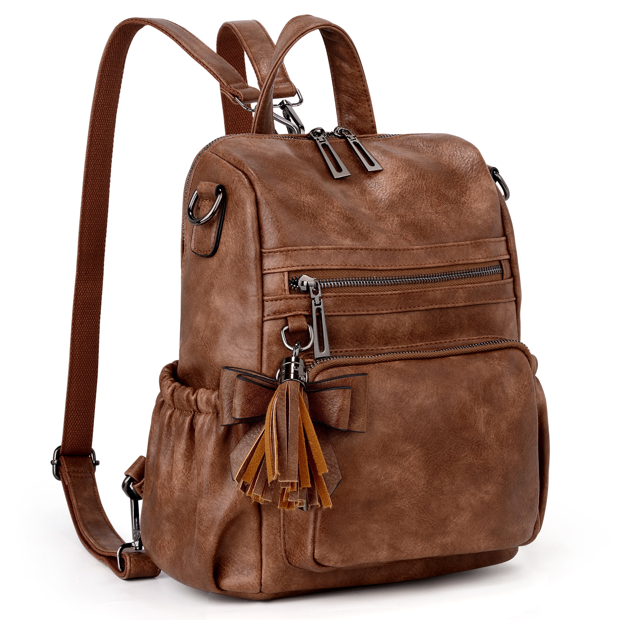 UTO Women Backpack Vegan Leather Travel Bag Ladies Fashion Multipurpose ...