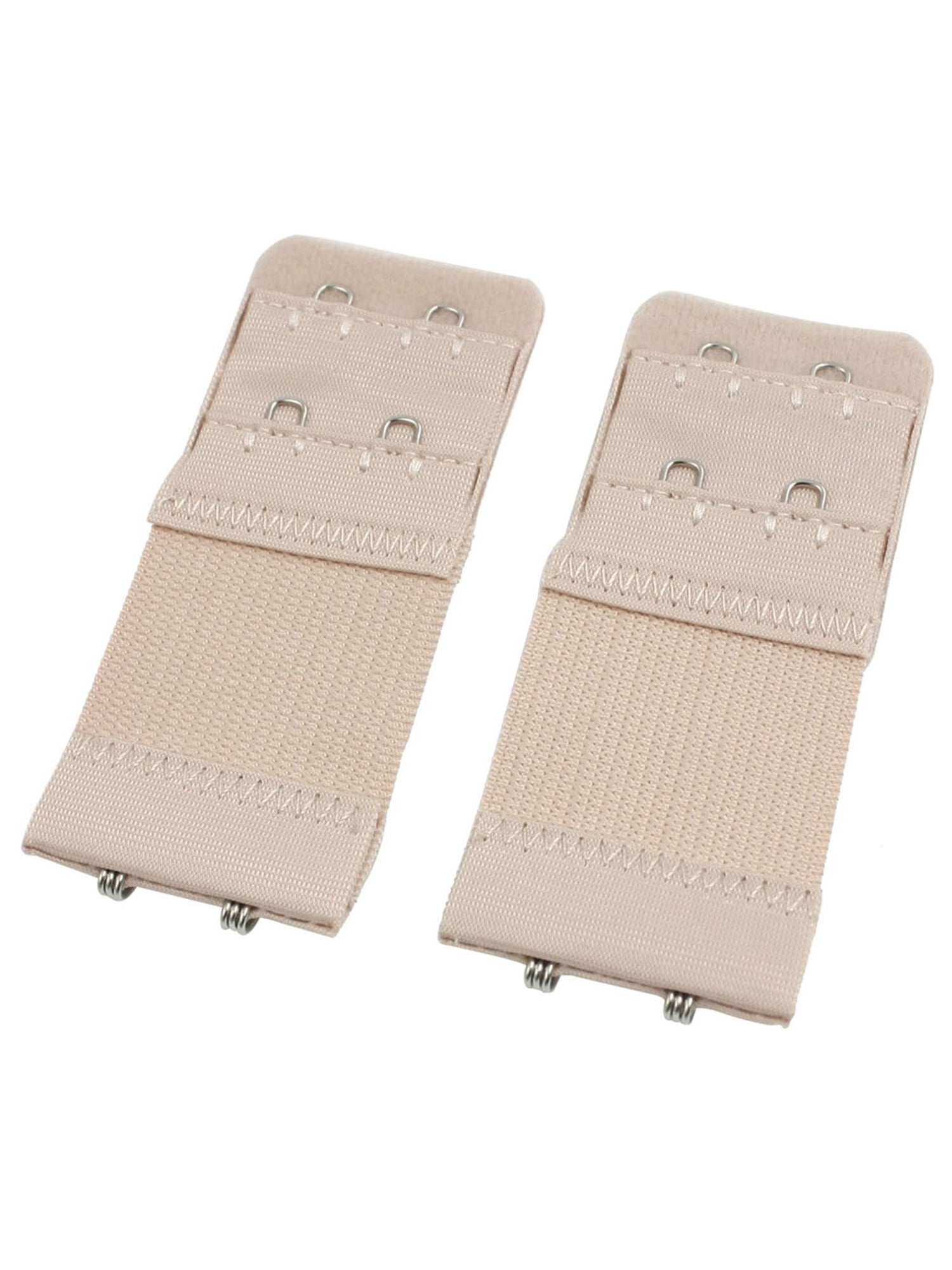 Unique Bargains Women Fleshcolor 2 Rows Hook Eye Tape Bra Strap