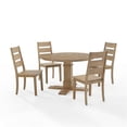 thumbnail image 3 of Bowery Hill 5-Piece Round Farmhouse Wood Dining Set in Rustic Brown, 3 of 13