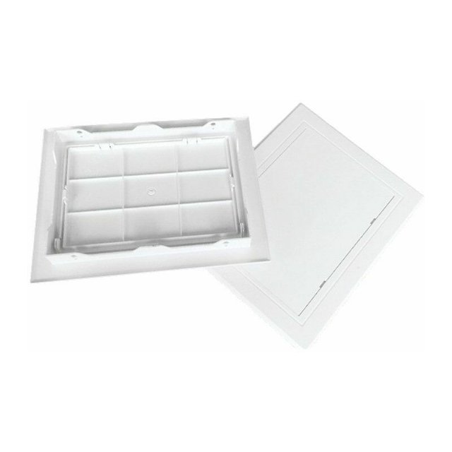 Escotilla de inspección de 2 piezas, persianas y puertas ajustables, plástico ABS blanco de alta calidad, tamaños seleccionables. 15X15cm JAMW Sencillez