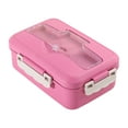 thumbnail image 2 of Boîte à Lunch en Plastique avec Couverts en Acier Inoxydable / Contenant de Préparation de Repas Compartimenté avec Compartiments / Rangement Alimentaire Compatible Micro-Ondes pour l'École, le Bureau, le Travail / Boîte Bento pour Adultes et Enfants, 2 of 6