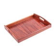 thumbnail image 3 of Bandeja de Madera Rústica Sunnimix Con Despensa de Almacenamiento de 2 Asas Rectangular para Fiesta BBQ Palisandro Medio, 3 of 8
