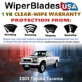 thumbnail image 2 of 2003 Toyota Tacoma Beam Wiper Blades Wipers w/1yr Warranty (Set of 2) (WiperBladesUSA), 2 of 5