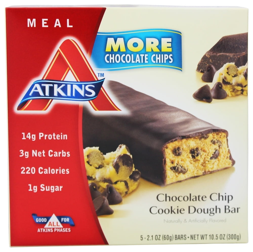 Atkins Meal Chocolate Chip Cookie Dough Bars 5-pack by Atkins Nutritionals, Inc.