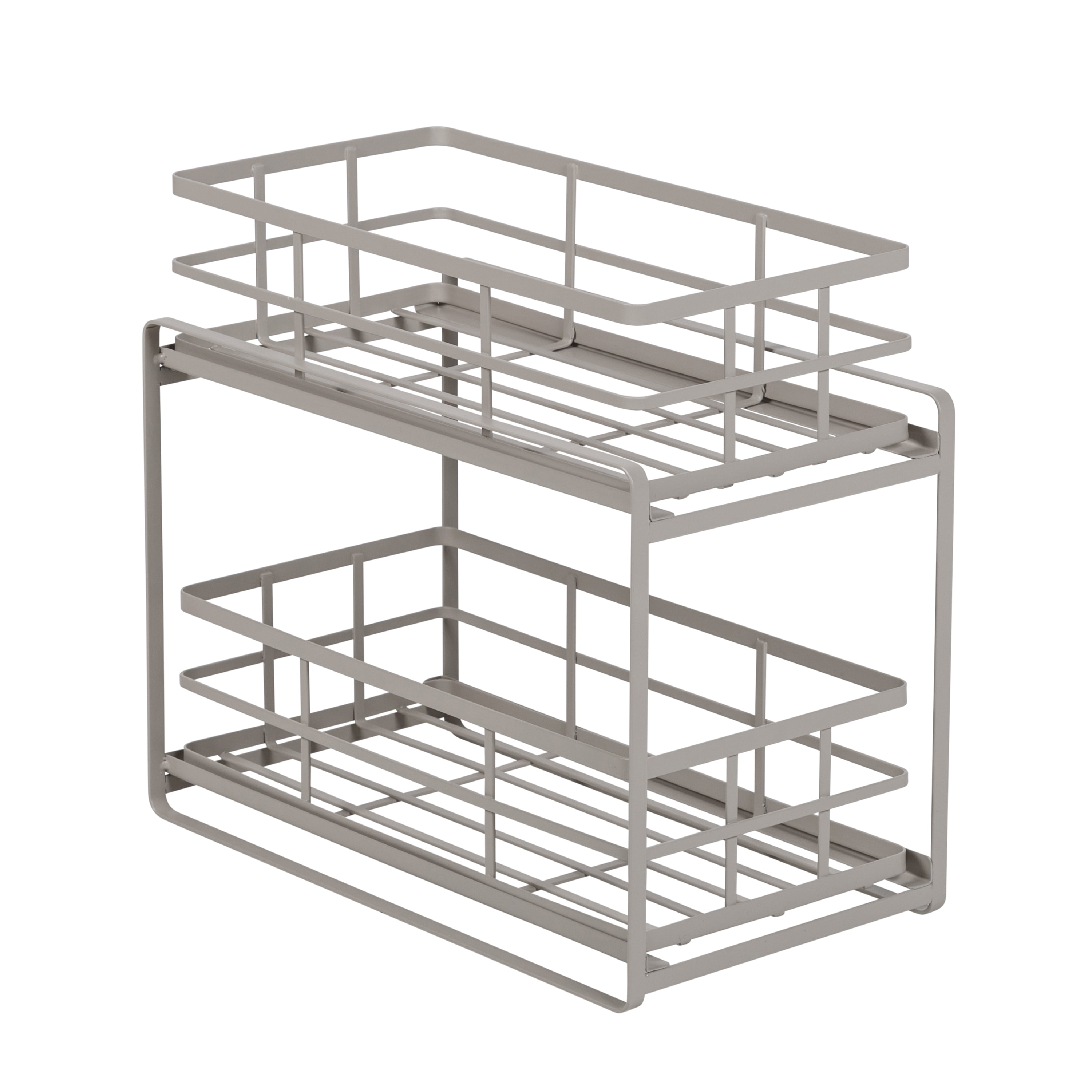 Honey-Can-Do Flat Wire Sliding Basket Organizer, Grey