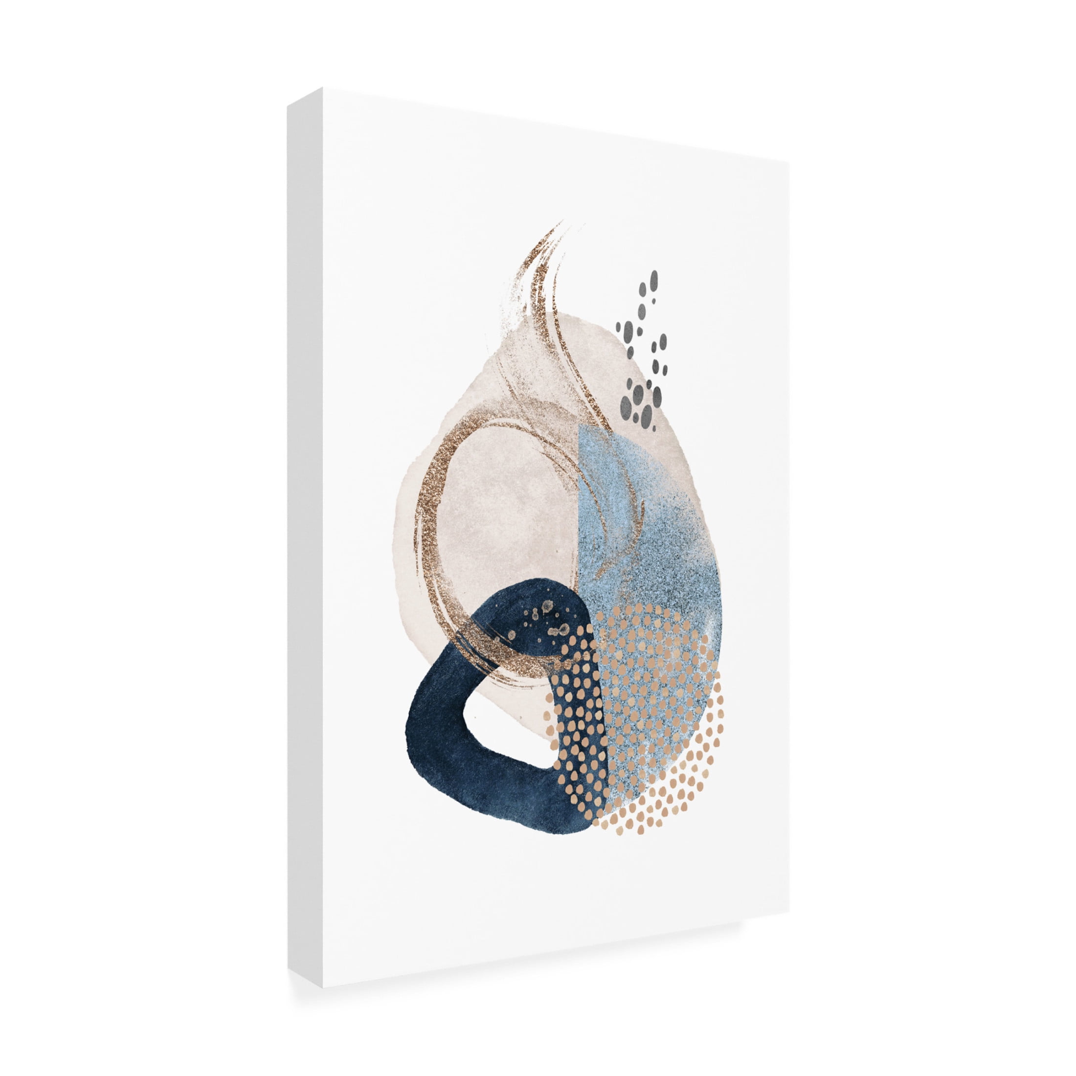 Trademark Fine Art Sally Ann Moss Smooth Shapes 3 Canvas Wall Art