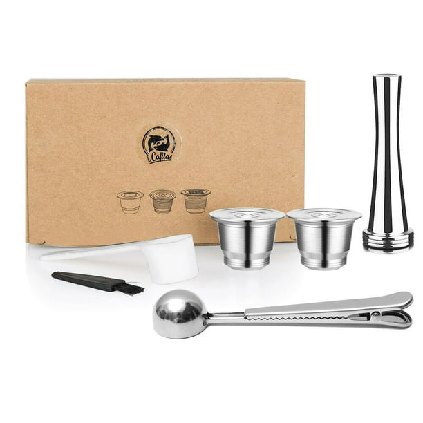 Cápsula de café reutilizable iCafilas Filtros recargables de acero inoxidable para Nespresso
