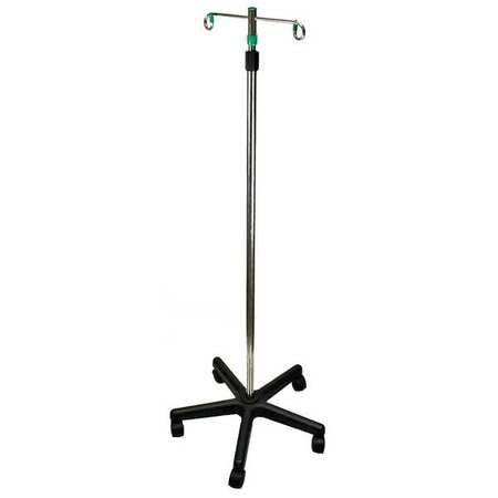 Pole 4 Leg 2 Hook - MEDSOURCE MS-47110 IV Pole-2 Hook, Plastic Base