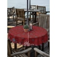 thumbnail image 2 of Outdoor Tablecloths with Umbrella Hole & Zipper, Independence Day Round Tablecloth 54 Inch, Red Fireworks Blue Stars Sparklers US Flag Waterproof Table Cloth, Patio/Pool/Picnic Table Covers, 2 of 8
