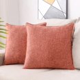 thumbnail image 1 of Fundas de almohada HPUK de lino, 45 x 45 cm, 2 unidades, color coral, 1 of 8