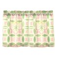 thumbnail image 7 of Yayeee Kitchen Curtains Tier Pair Light Filtering 27"x24" Rod Pocket Short Cafe Window Panel, Light Green Geometric, 7 of 7