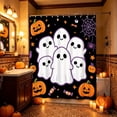thumbnail image 4 of Lilixerw Halloween Shower Curtain Decoration, Cute Ghost Pumpkin Spider Printed Bath Curtain with 12 Hooks, for Bathroom, Shower Stall and Holiday Home Makeover, 70.87x59.06 inch, 4 of 6