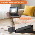 thumbnail image 5 of ANJORALA 19.68"Height-Adjustable Side Table with 90°Tilting & 360°Swivel Desktop,Detachable Baffle End Table(Walnut), 5 of 10